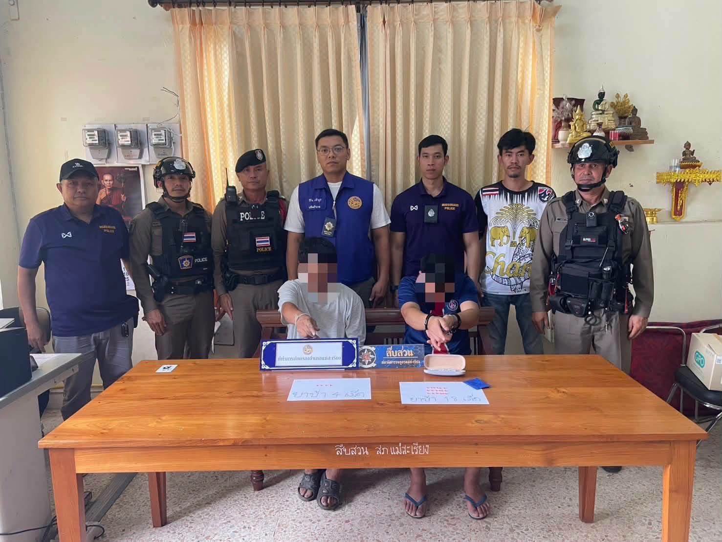 แม่สะเรียงลุย &ldquo;Operation 90 Days&rdquo; จับผู้ต้องหาคดียาเสพติดคาปั๊มน้ำมัน